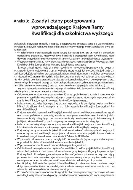 Autonomia programowa uczelni. Ramy kwalifikacji - MNiSW