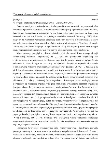 "Organizacja i ZarzÄdzanie" nr 10 (pdf) (1,4 MB) - Politechnika ÅlÄska