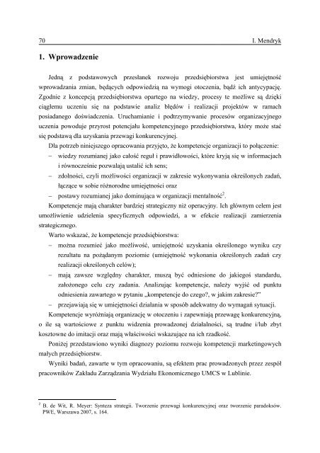 "Organizacja i ZarzÄdzanie" nr 10 (pdf) (1,4 MB) - Politechnika ÅlÄska