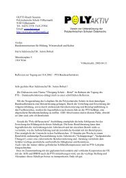 Reflexion zur Tagung am 18. 4. 2002 / PTS ... - Verein Poly aktiv