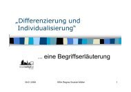 Differenzierung und Individualisierung - Verein Poly aktiv