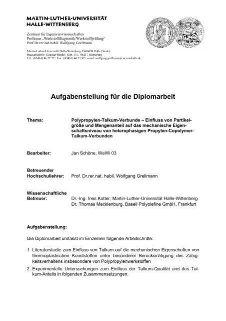 Polypropylen-Talkum-Verbunde - Polymer Service GmbH Merseburg