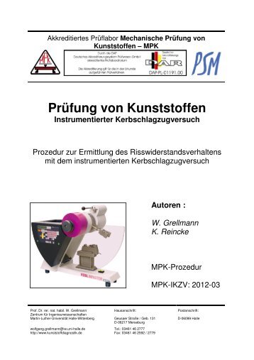 Instrumentierter Kerbschlagzugversuch - Polymer Service GmbH ...
