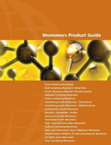 Monomers Product Guide - Polysciences, Inc.