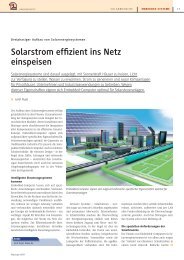 Solarstrom effizient ins Netz einspeisen - Polyscope