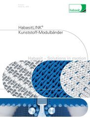 HabasitLINKÂ® Kunststoff-ModulbÃ¤nder Habasit ... - Polytechna AG