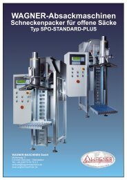 WAMA-SPO-STANDARD-PLUS Schneckenpacker fuer offene Saecke