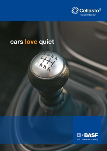 Cellasto NVH Solution: cars love quiet - BASF Polyurethanes