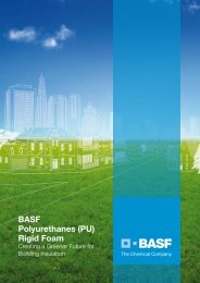 BASF Polyurethanes Rigid Foam - BASF Polyurethanes Asia Pacific