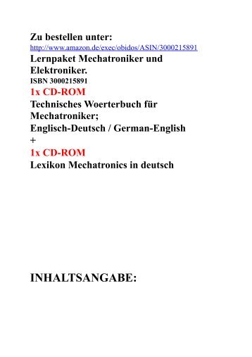 Erlaeuterungen grundlegender technischer Fachbegriffe kennenlernen (Lexikon Mechatronik)