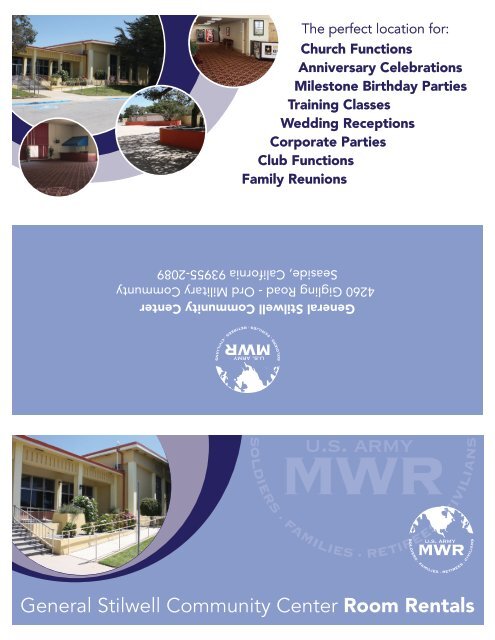 Stilwell Ballroom Rentals Brochure - Family & MWR - Presidio of ...