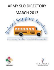 SLO Directory - March 2013 - Military K-12 Partners