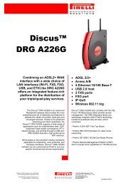 Discusâ¢ DRG A226G - Pirelli Broadband