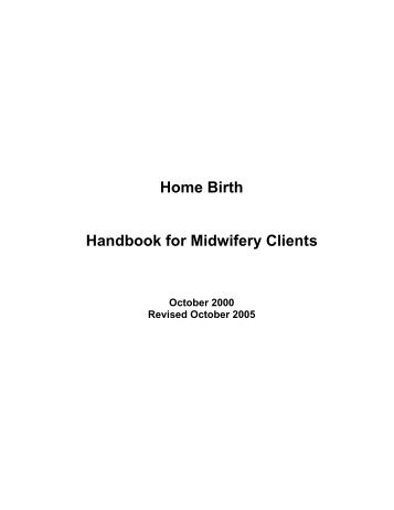 CMBC Homebirth Handbook - Pomegranate Community Midwives