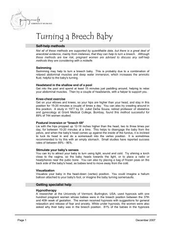 Turning A Breech Baby - Pomegranate Community Midwives