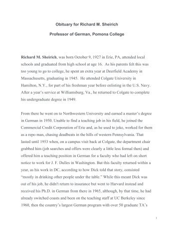 Memorial notes [pdf] - Pomona College