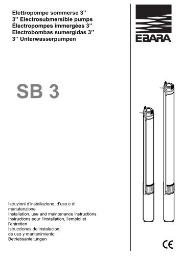 Elettropompe sommerse 3 - EBARA Pumps Europe SpA