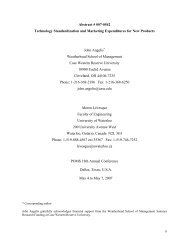 Abstract # 007-0542 Technology Standardization and ... - POMS