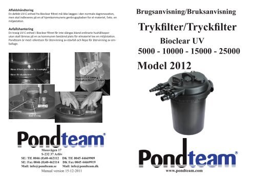 Trykfilter/Tryckfilter Model 2012