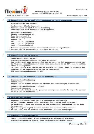 veiligheidsinformatieblad (PDF) - Pontmeyer