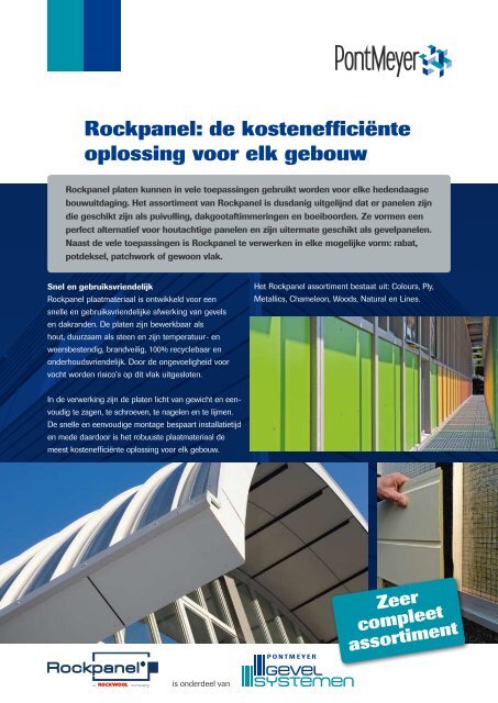 Rockpanel: de kostenefficiënte oplossing voor elk ... - Pontmeyer