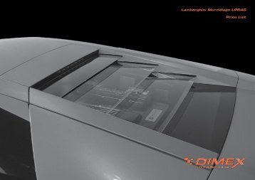 Lamborghini Murciélago LP640 Price List - Dimex Group