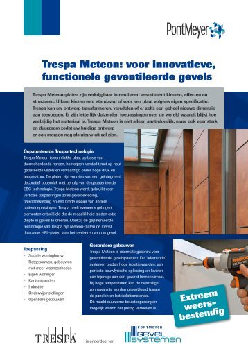 Trespa Meteon: voor innovatieve, functionele ... - Pontmeyer