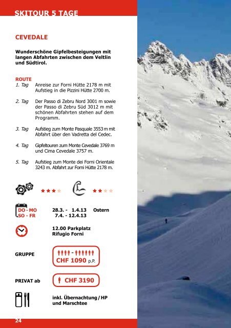 Winterprogramm 2012/13 Bergsteigerschule Pontresina