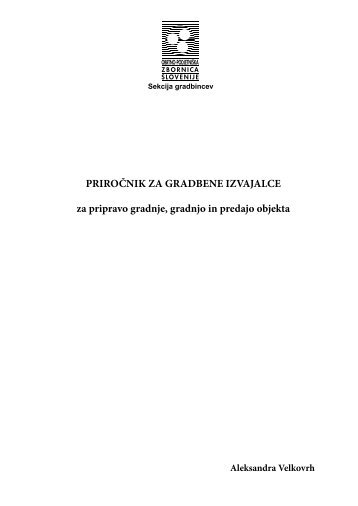 PRIROČNIK ZA GRADBENE IZVAJALCE za ... - ponudba obrti