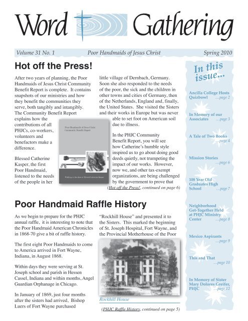 Download the Spring edition of Word Gathering - Poor Handmaids ...
