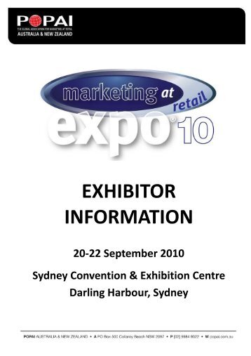 Exhibitor Pack Information