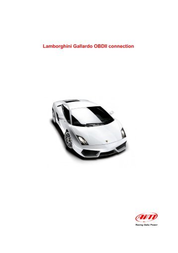 Lamborghini Gallardo OBDII connection