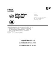 United Nations Environment Programme - UNEP Chemicals