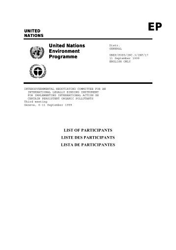 United Nations Environment Programme - UNEP Chemicals