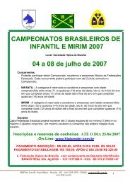 campeonatos brasileiros de infantil e mirim 2007 - Por Fora das Pistas