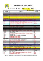 Calendário Oficial Salto da FPH 2007 - Por Fora das Pistas