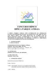 CONCURSO HÍPICO HÍPICA PARQUE ATIBAIA - Por Fora das Pistas