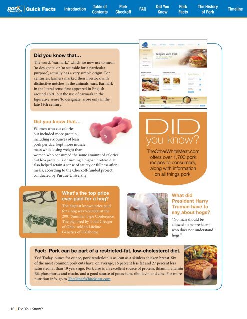 The Pork Industry at a Glance - National Pork Board