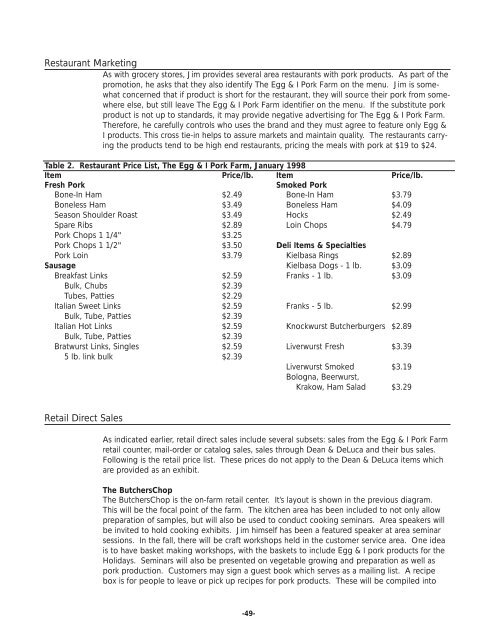 Case Studies of Value Added Production and Marketing