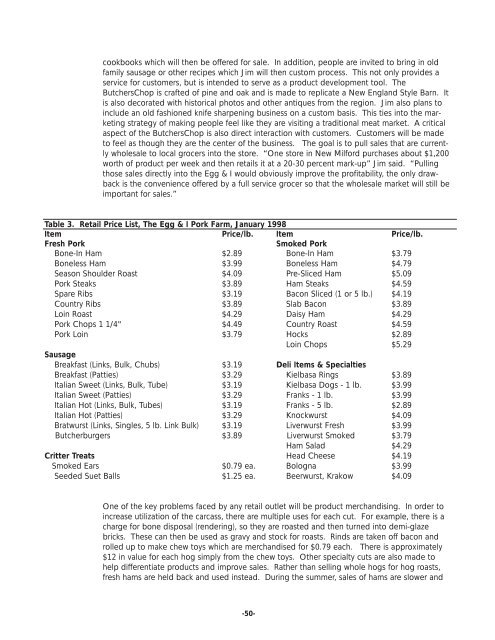 Case Studies of Value Added Production and Marketing