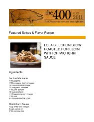 lolaÊ¼s lechon slow roasted pork loin with chimichurri sauce