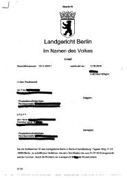Urteile Landgericht Berlin Urteile Landgericht Berlin