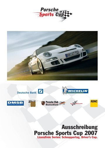 Ausschreibung lizenzfreie Serien - Porsche Club Deutschland