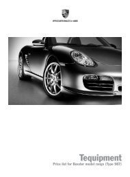 Tequipment Price list - Porsche Zentrum Saarland
