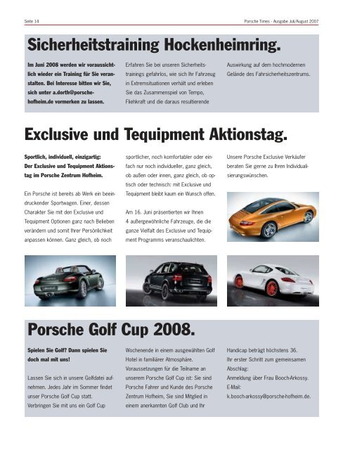 Ausgabe Juli/August 2007 - Porsche