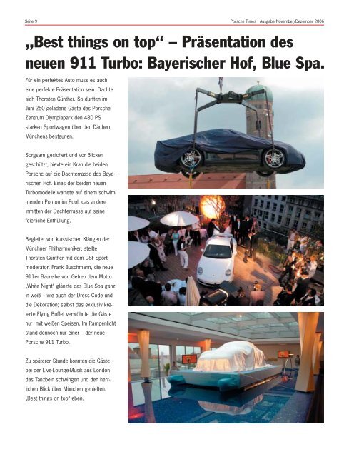 Ausgabe November/Dezember 2006 Porsche Times