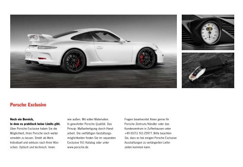 Der neue 911 GT3, Modellkatalog (PDF) - Porsche