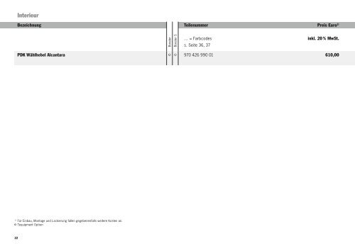 Tequipment-Preisliste (PDF) - Porsche