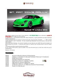 PROGRAMME PROGRAMME : - Porsche Club Francorchamps