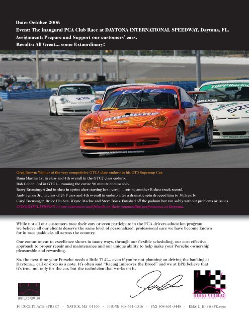 November 2007 - Porsche Club of America â Northeast Region